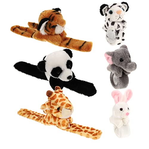 Yardwe 6 Stück Teiliges Tier Klatscharmband Armband Partydeko Kindergeburtstag mit Verschiedenen Tieren Wie Tiger Leopard Giraffe Elefant Hase Panda Einfach Anzulegen für Kinderfeiern von Yardwe
