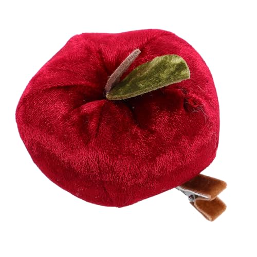Yardwe Plüsch-apfel-haarnadel Für Mädchen Süßes Obst-haar-accessoire Für Cosplay-party-dekore Plüsch-apfel-haarspange von Yardwe