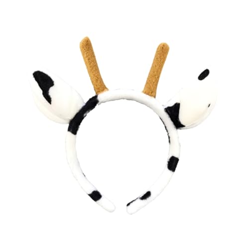 Yardwe Cow Ear Antlers Headband Haarreifen Leichtes Einzigartiges Design für Cosplay Party Zubehör und Foto Requisiten Stylisches Haarschmuck für Mädchen und Jungen von Yardwe