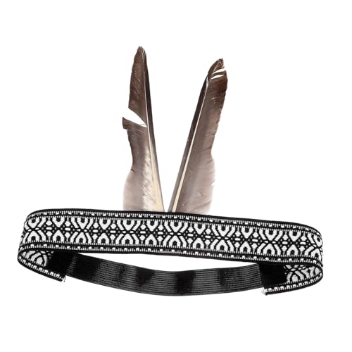 Yardwe Federkopfschmuck Kostüm-ball-party-haar-accessoire Karneval Stirnbänder Karnevalskopfschmuck Weibliche Haarschmuck Karnevals-kopfbedeckungen Für Frauen Showgirl-kopfschmuck Stoff von Yardwe