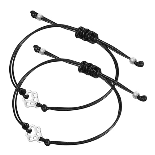 Yardwe Freundschaftsarmband für Handgemachtes Verstellbares Armband mit Pfotenanhänger Perfektes für Teenager Männer Frauen Yardwe Freundschaftsarmband für Handgemachtes Verstellbares Armband mit Pfotenanhänger Perfektes für Teenager Männer Frauen von Yardwe