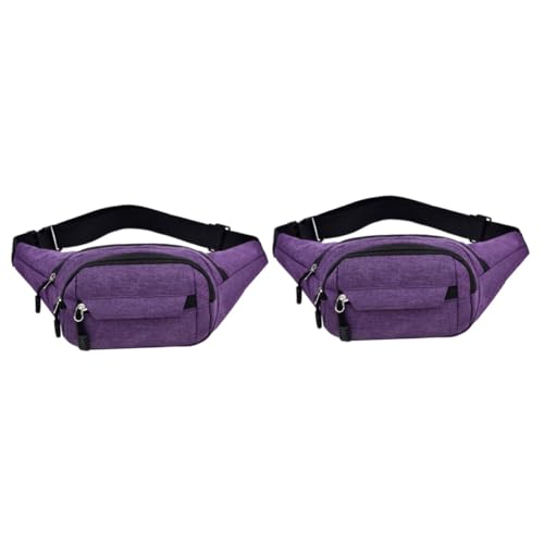 Yardwe Brieftaschen Für Frauen 2st Sport-gürteltasche Brieftasche Umhängetasche Violett Bote Reisen Handytasche Schwarze Crossbody-Geldbörsen Für Frauen von Yardwe