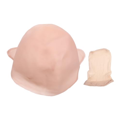 Yardwe Glatzenkappe Aus Silikon Elastisch Und Reißfest Für Erwachsene Und Junge Mädchen Als Kopfbedeckung Für Perücken Kostüme Und Partys Glatze Abdeckung Mit Realistischem Aussehen von Yardwe