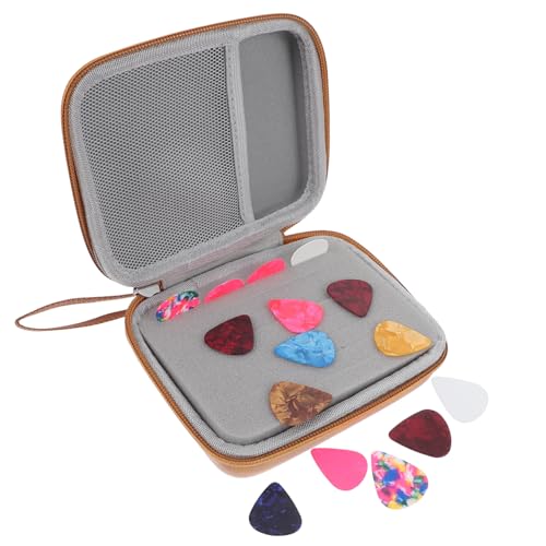 Yardwe Guitar Pick Aufbewahrungstasche mit Gitarrenzupfern Organizer für Akustische und Elektrische Gitarre Tragbar Lanyard Schützt Zubehör und Hält Organisiert Zufällige von Yardwe
