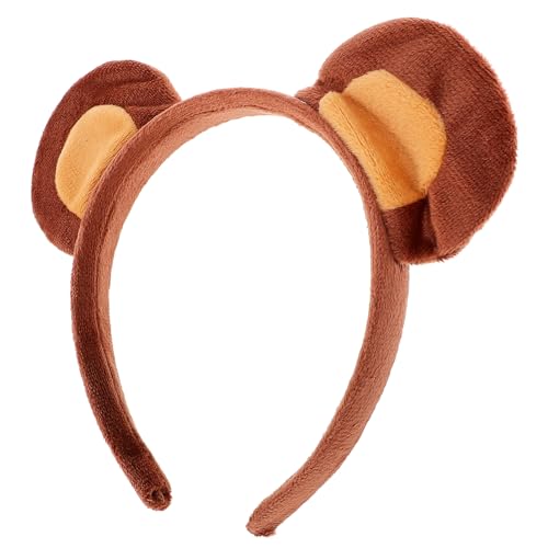 Yardwe Ohrkopfschmuck Tragen Empfindliches Stirnband Party-kopf- Klein Ohren Party Cosplay Tier Ohr Haarband Karikatur Zubehör Stirnbänder Tragen Haarband Erwachsene Plüsch Brown von Yardwe