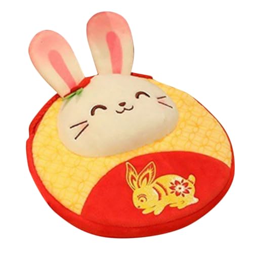 Yardwe Plüsch rote Pakete Mini Hase Münze Party Kaninchen handybeutel handylauftaschen mothersday Present muttertagsgesxhenk New Year Present Geldbeutel 2023 Single-Umhängetasche PP Baumwolle von Yardwe