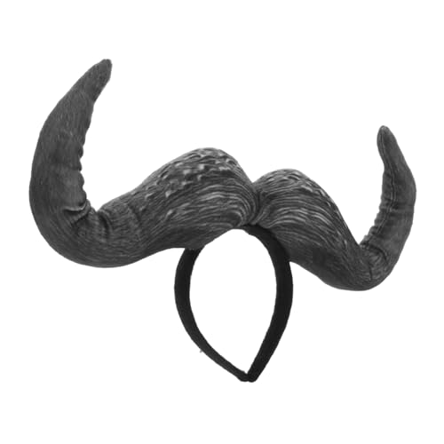 Yardwe Stierhörner-stirnband Für Halloween Cosplay Ochsenohren-haarband Verstellbare Weiches Material Partydekoration Und Kostümzubehör von Yardwe
