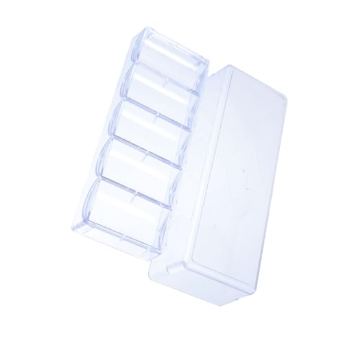 Yardwe Transparenter Pokerchip Aufbewahrungsbox Chips Tray mit Flip Deckel Multi Funktional Leicht Tragbar für Poker Gaming Zubehör und Chips Organizer von Yardwe