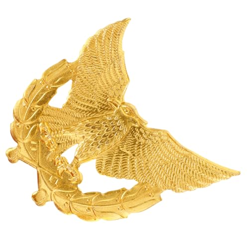 Yardwe Zinklegierung Metall Abzeichen Pin mit Adlermotiv Langlebiges Sicherheitsuniform Zubehör Hochwertiges Metall Anstecknadel Einzigartiges Design für Sicherheitsmützen von Yardwe