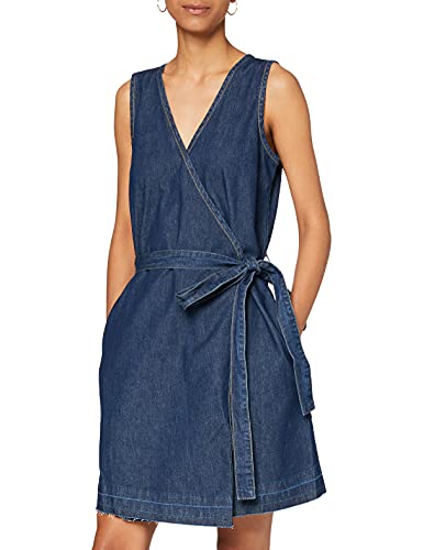 Yargıcı Damen Double Breasted Denim Dress Kleid, Blau (Medium Indigo 515), (Herstellergröße: 38) von Yargici