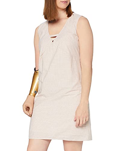 Yargıcı Damen Aline V Neck Dress Kleid, Braun (Tobacco 057), 36 von Yargici