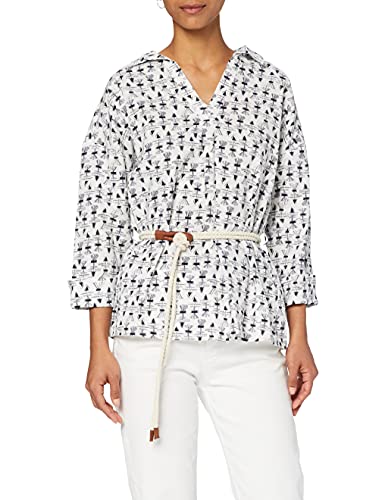 Yargıcı Damen Belt Detail Blouse Bluse, Elfenbein (Off White 037), Small (Herstellergröße: S) von Yargici