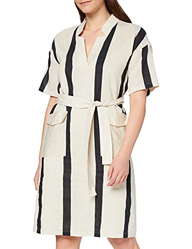 Yargıcı Damen Collar Detailed MIDI Dress Kleid, Mehrfarbig (Black Multi Color 176), 38 von Yargici