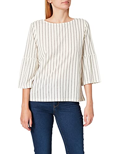 Yargıcı Damen Pintuck Detailed 3/4 Sleeve T-Shirt, Elfenbein (Ecru 006), Large (Herstellergröße: L) von Yargici