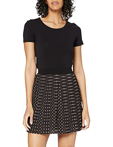 Yargıcı Damen Pleated Skirt Rock, Mehrfarbig (Black Multi Color 341), 42 von Yargici