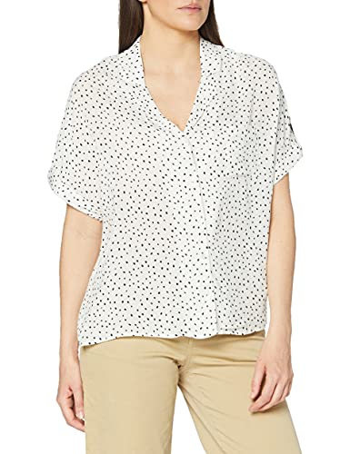 Yargıcı Damen Pocket Detailed Short Sleeve Shirt Hemd, Mehrfarbig (Ecru Multi Color 396), Small (Herstellergröße: S) von Yargici