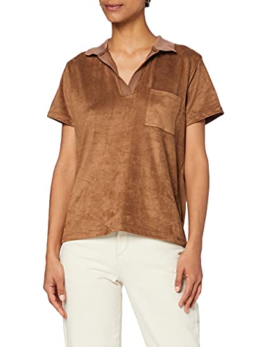 Yargıcı Damen Polo Neck T-Shirt, Braun (Tobacco 057), Medium (Herstellergröße: M) von Yargici