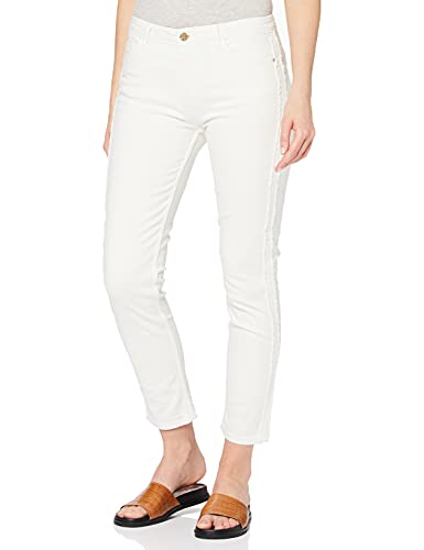 Yargıcı Damen Side Stitch Detailed 5 Pocket Trouser Hose, Elfenbein (Ecru 006), 32W / 32L von Yargici