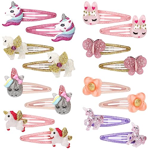Haarspangen mit Einhorn-Hase, rutschfest, Metall, Schmetterling, Blume, Haarspangen für kleine Mädchen, Kleinkinder, Kinder, sortiert, bunte Einhorn-Haarnadeln für Geburtstagsparty, 16 Stück Haarspangen mit Einhorn-Hase, rutschfest, Metall, Schmetterling, Blume, Haarspangen für kleine Mädchen, Kleinkinder, Kinder, sortiert, bunte Einhorn-Haarnadeln für Geburtstagsparty, 16 Stück von Yarkeuier