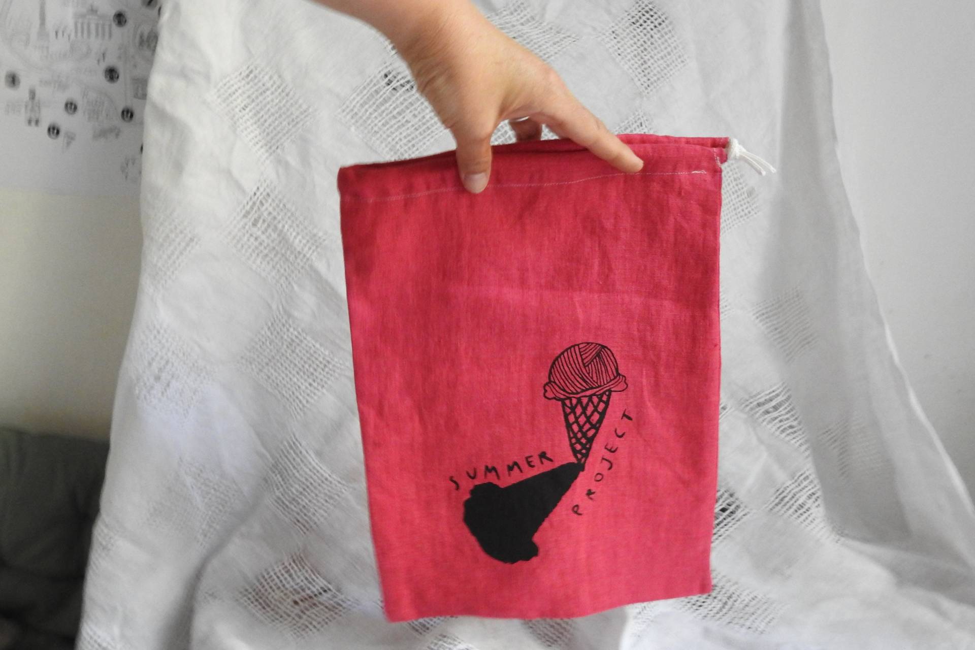 100% Leinen Summer Project Tasche/Pinke Kollektion 100% Leinen Summer Project Tasche/Pinke Kollektion von YarnChix