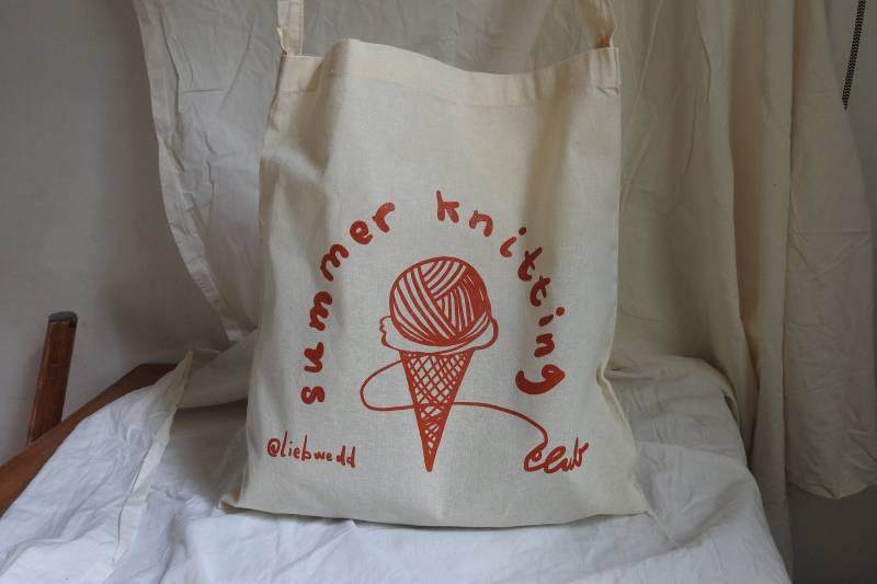 Tragetasche Sommer Stricken Club Tote Tragetasche Sommer Stricken Club Tote von YarnChix