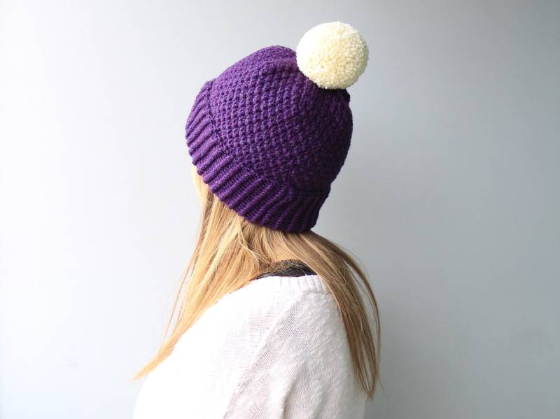 Customize- Wählen Sie Aus Verfügbaren Farben - Wolle & Acryl/Moosmütze Wollmütze Pom Beanie Slouchy Beanie von YaroslavaHandmade