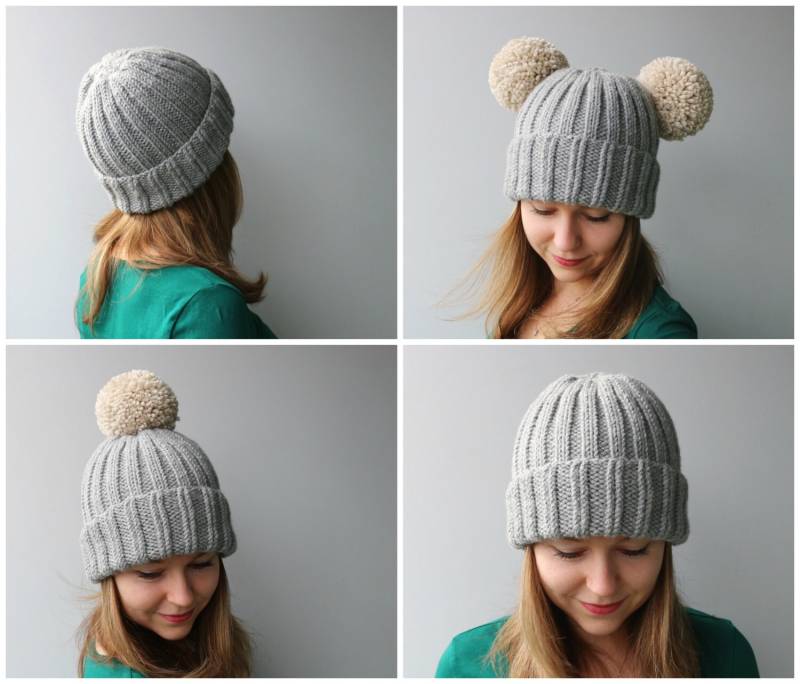 Customize- Wählen Sie Aus Verfügbaren Farben - Unisex Wolle & Acryl/Alex Hat Wollmütze Pom Beanie Slouchy Toque von YaroslavaHandmade