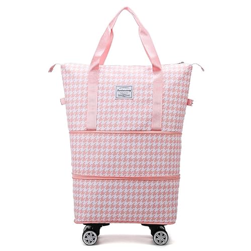 Yarteim Reisetasche mit 4 Rollen, Faltbare Weekender Tasche, Erweiterbar Handgepäck Großer Kapazität Trainingstasche Sporttasche Wasserdicht Travel Bag, Rollgepäck für Damen und Herren Fitness Reisen von Yarteim