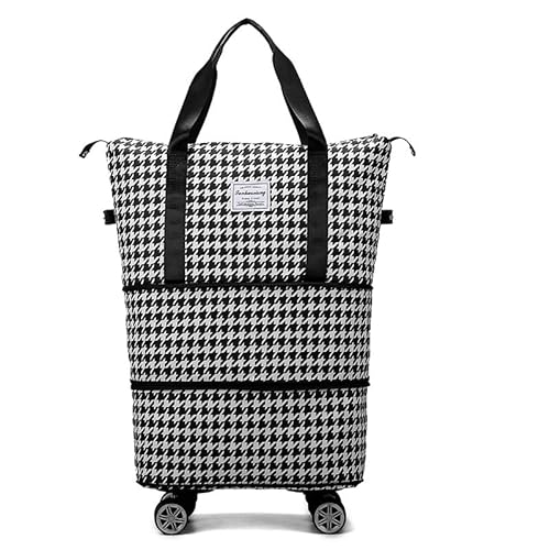 Yarteim Reisetasche mit 4 Rollen, Faltbare Weekender Tasche, Erweiterbar Handgepäck Großer Kapazität Trainingstasche Sporttasche Wasserdicht Travel Bag, Rollgepäck für Damen und Herren Fitness Reisen von Yarteim