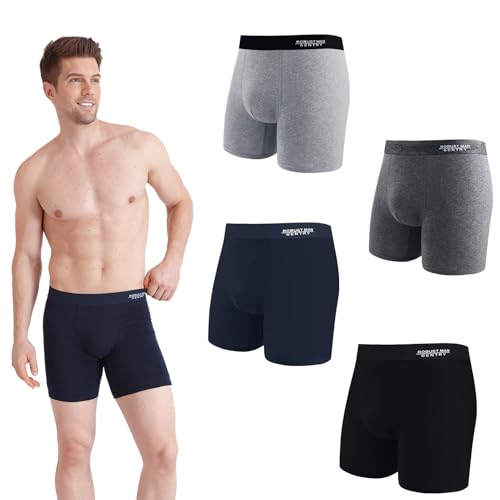 Yarvoney 4er Pack Boxershorts Herren, Superweich & Elastischer Bund, Atmungsaktiv, Bio Baumwolle - 95/5 Organic, Einzeln verpackte Herrenunterwäsche Yarvoney 4er Pack Boxershorts Herren, Superweich & Elastischer Bund, Atmungsaktiv, Bio Baumwolle - 95/5 Organic, Einzeln verpackte Herrenunterwäsche von Yarvoney