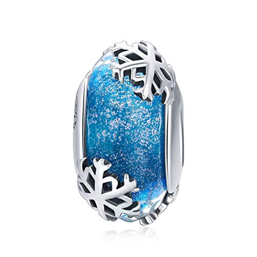 Muranoglas-Perle aus Sterlingsilber, für Pandora-Charm-Armbänder, Kristall Sterling-Silber, Muranoglas-Perle aus Sterlingsilber, für Pandora-Charm-Armbänder, Kristall Sterling-Silber, von Yashuo