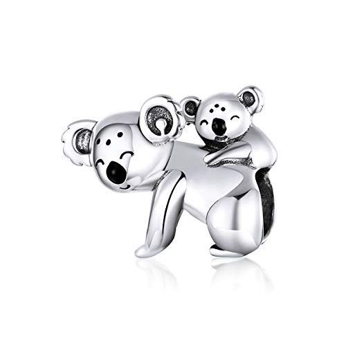 Vogel-Charm-Anhänger aus Sterlingsilber, Modeschmuck, Tier-Anhänger für Pandora-Armbänder (Koala-Charm) von Yashuo