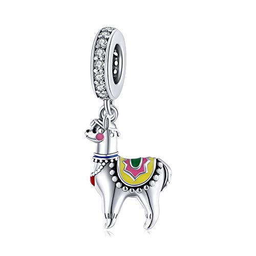 YaShuo Charm-Anhänger mit Vogelmotiv, Sterlingsilber, Modeschmuck für Pandora-Armbänder (Schaf-Anhänger) von Yashuo