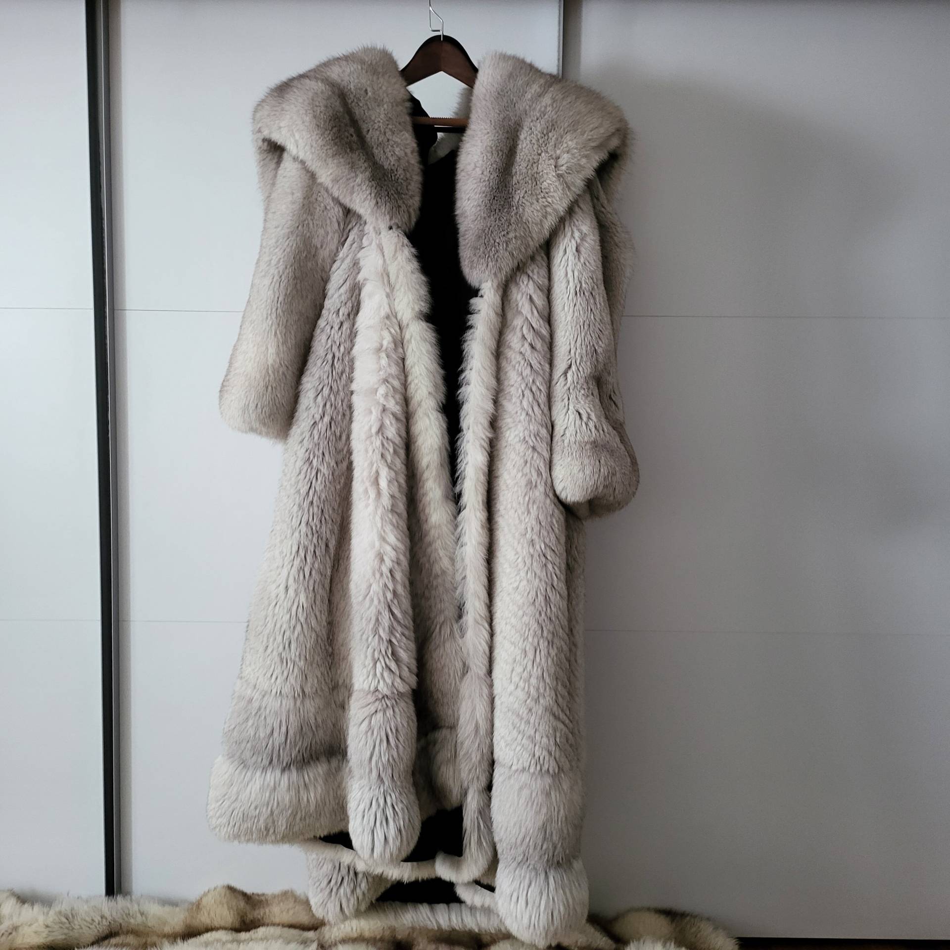 Echt Pelz Mantel Blaufuchs Xxl Übergrösse Wintermantel Damen von Yasuo117