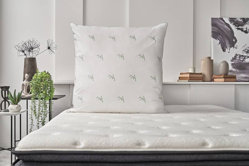 Yatas Bedding Naturfaserkissen "Bambus Majestät, Kopfkissen 40x80, 80x80 cm" 1 Stk. tlg. atmungsaktiv, allergiker geeignet (Hausstauballergiker) von Yatas Bedding