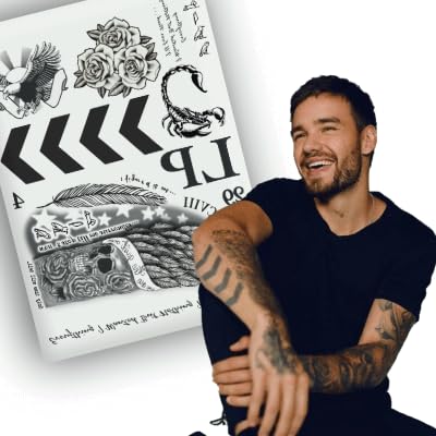 Yatatu - Liam Payne Temporäres Tattoo Set - Kostüm - Karneval - Halloween - Cosplay von Yatatu