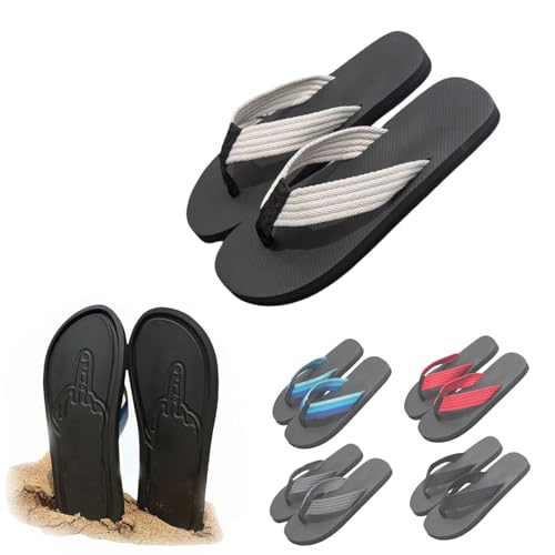Versteckte Flops, Sommer Strand Komfort Anti-Rutsch-Sandale, Spoof Strand Flip Flops, Lustige Fußabdruck Hausschuhe, Strand Party Strafe Requisiten(White,44 EU) von Yately