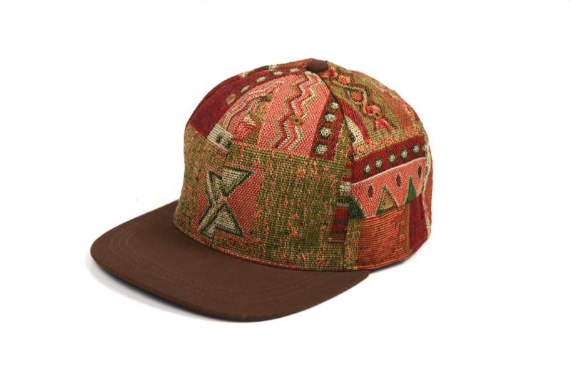 Boho Snapback Cap, Cap Ethno, Schirmmütze, Kappe, Cappy, Mit Muster, Hut, Jacquard von YatraDesign