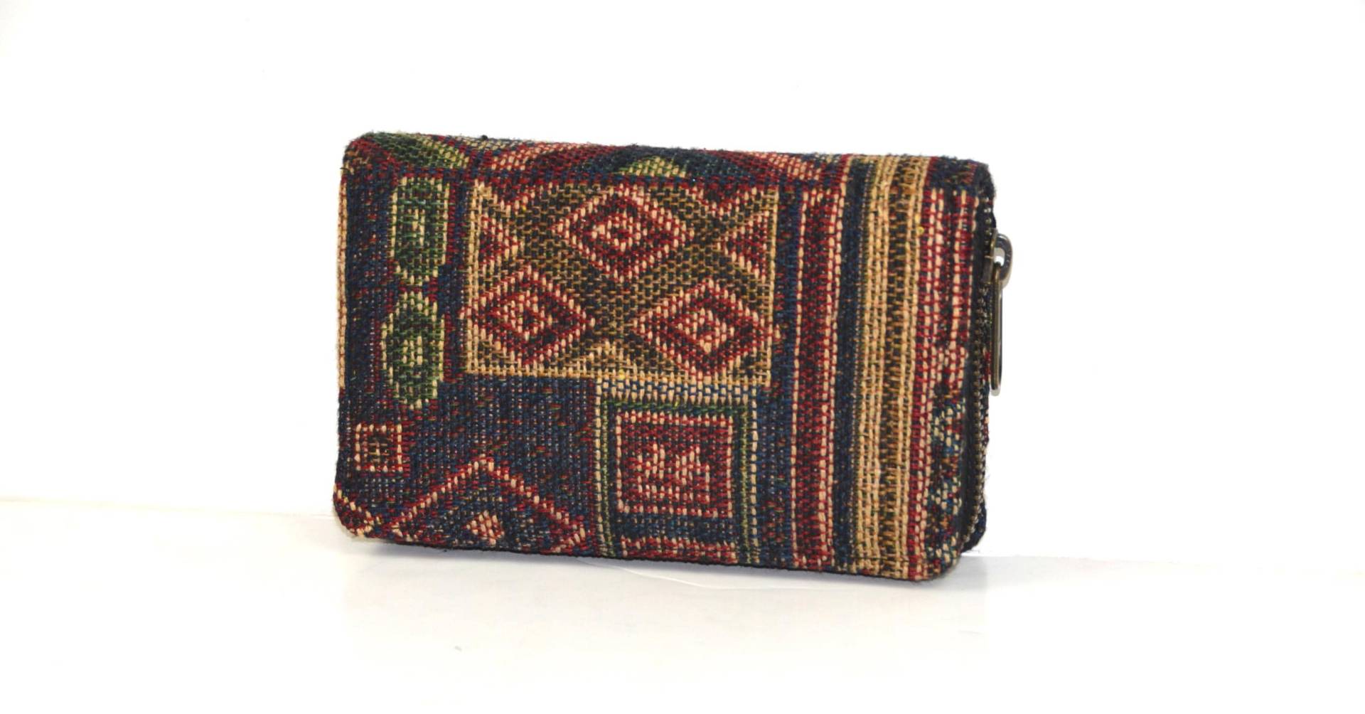 Geldbeutel Aus Baumwolle Mit Ethnomuster - Portemonnaie Reißverschluss Kleine Geldbörse Boho Muster Damen von YatraDesign