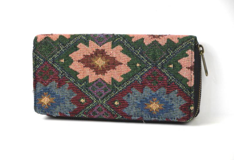 Geldbeutel Damen Im Bohostil/Portemonnaie Mit Ethnomuster Vegane Geldbörse von YatraDesign