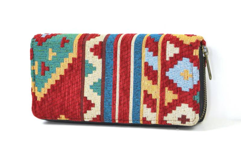 Geldbeutel Damen Im Bohostil/Portemonnaie Mit Ethnomuster Vegane Geldbörse von YatraDesign