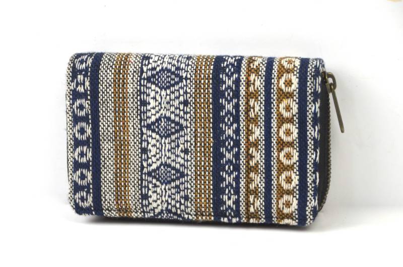 Geldbeutel Mit Ethnomuster, Boho Portemonnaie Damen, Geldbörse Aus Baumwolle Vegan, Bunter von YatraDesign