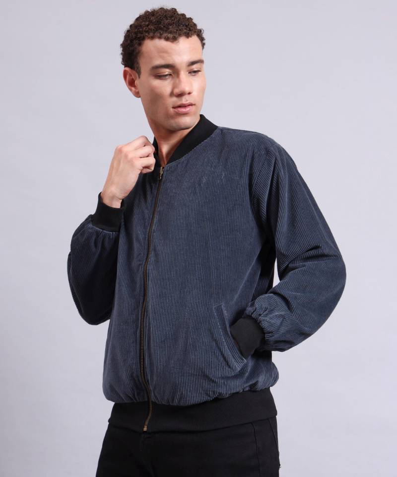 Unisex Oversized Wende-Bomberjacke - Cord & Baumwolle Loose Fit Reversible Jacket Streetwear Übergangsjacke von YatraDesign