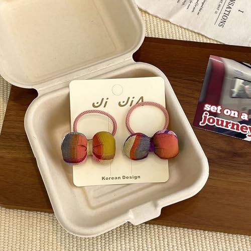 1/2PCS Bunte Stoff Bow Haars pangen, karierte Bowknote Haarnadel, süße Mädchen handgemachte Liebe Haarseil Haarschmuck Kinder Kopf bedeckung von Yawdil