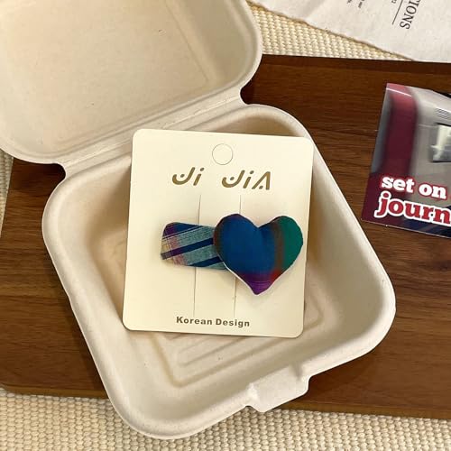 1/2PCS Bunte Stoff Bow Haars pangen, karierte Bowknote Haarnadel, süße Mädchen handgemachte Liebe Haarseil Haarschmuck Kinder Kopf bedeckung von Yawdil