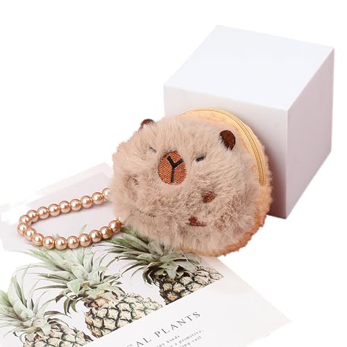 Charmante Cartoon Capybara Soft Coin Purse; Nützliche Kleintier Geldbörse für Mädchen & Kopfhörer Tasche von Yawdil