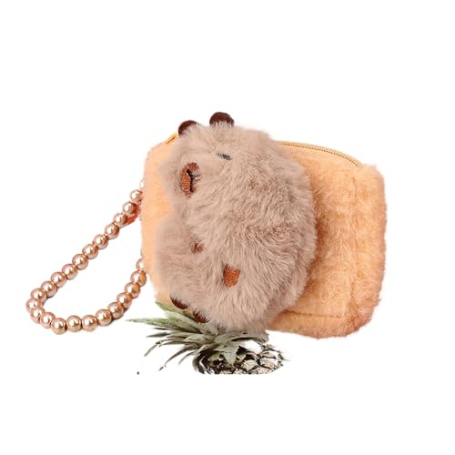 Charmante Cartoon Capybara Soft Coin Purse; Nützliche Kleintier Geldbörse für Mädchen & Kopfhörer Tasche von Yawdil