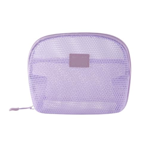 Einfarbige Netz-Kosmetik Tasche Leichter transparenter Make-up-Beutel, Multifunktion aler, kosmetischer Organizer, Lippenstift-Organizer von Yawdil