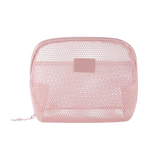 Einfarbige Netz-Kosmetik Tasche Leichter transparenter Make-up-Beutel, Multifunktion aler, kosmetischer Organizer, Lippenstift-Organizer Einfarbige Netz-Kosmetik Tasche Leichter transparenter Make-up-Beutel, Multifunktion aler, kosmetischer Organizer, Lippenstift-Organizer von Yawdil