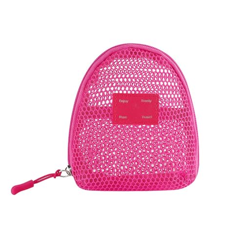 Einfarbige Netz-Kosmetik Tasche Leichter transparenter Make-up-Beutel, Multifunktion aler, kosmetischer Organizer, Lippenstift-Organizer von Yawdil